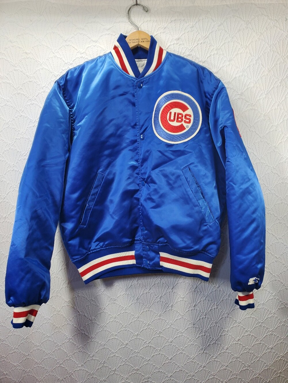 Vintage Cubs Starter Satin Bomber Jacket